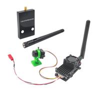 Agwuoetr Alcance de MáS de 20 Km 5,8 GHz 2 W FPV Transmisor InaláMbrico 2000 MW 48 Canales + Receptor + CáMara 1000TVL para RC FPV Racing Drone