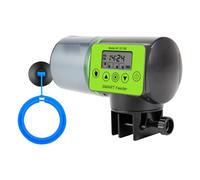 Agwuoetr Alimentador AutomáTico Inteligente para Peces + CíRculo de AlimentacióN Dispensador de AlimentacióN AutomáTica para Pecera LCD Indica Temporizador Accesorios para Acuario-B