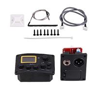 Agwuoetr ALT1 Guitarra AcúStica de 4 Bandas de Bajo Preamplificador EQ Ecualizador con Afinador EQ de Guitarra Accesorios para Guitarra Negro