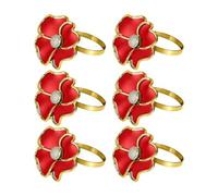 Agwuoetr Anillos para Servilletas de Flores, Elegantes Servilleteros para Servilletas de Papel y Manteles, Juego de 6, B