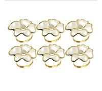 Agwuoetr Anillos para Servilletas de Flores, Elegantes Servilleteros para Servilletas de Papel y Manteles, Juego de 6, A
