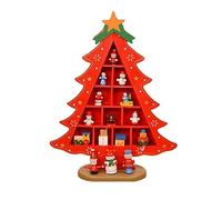 Agwuoetr ÁRboles de Navidad de Madera de Bricolaje Tienda de Ventanas Centro Comercial Accesorios de ExhibicióN de Escritorio Adorno Decoraciones