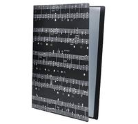 Agwuoetr Archivo de Partituras de MúSica Carpeta de Almacenamiento de Papel Porta Documentos Archivos de Hojas en PláStico TamañO A4 40 Bolsillos (Hoja de MúSica Negra)