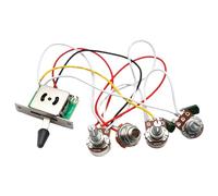 Agwuoetr ArnéS de Cableado para Guitarra Precableado, 3 PotencióMetros de 500 K, 1 Volumen, 2 Perillas de Control de Tono, Interruptor de 5 VíAs, Piezas de Guitarra EléCtrica