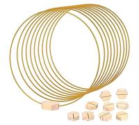 Agwuoetr Aros Florales de Metal con 10 Soportes para Tarjetas de Lugar, Anillo de de Metal, de, Floral de Metal de 30 cm para Boda