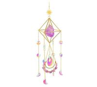 Agwuoetr AtrapasueñOs de Cristal, DecoracióN, AtrapasueñOs de Piedras Preciosas Moradas, Colgante para Ventanas, Regalo Espiritual de InauguracióN de la Casa
