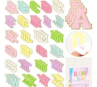 Agwuoetr Autoadhesivo con Letras, Termoadhesivo con Letras Universitarias, Pegatina, Ropa, Mochila, Aplique Bordado, con Letras C