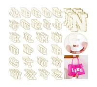 Agwuoetr Autoadhesivo con Letras, Termoadhesivo con Letras Universitarias, Pegatina, Ropa, Mochila, Aplique Bordado, con Letras B