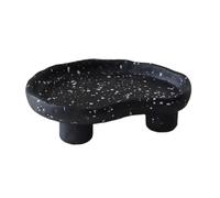 Agwuoetr Bandeja de Almacenamiento Irregular de Puntos Resina NóRdica, para Pastel,Soporte para CosméTicos,Organizador de Almacenamiento,DecoracióN del Hogar para Sala de Estar, Negro