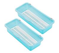 Agwuoetr Bandeja para Cubiertos con Tapa,Almacenamiento Utensilios con Tapa Bandeja para Cubiertos PláStico,Organizador Cajones para Cubiertos Contenedor de Almacenamiento de UtensiliosC