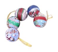 Agwuoetr Bola de Caramelo Colgante de Hojalata, Caja de Regalo, Baratija, JoyeríA, Dulces, Caja de Dulces de Navidad, DecoracióN NavideñA, Adornos para áRboles de Navidad