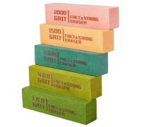 Agwuoetr Borrador de DiapasóN para Guitarra, Bloque de Goma para Pulir DiapasóN para Cable de DiapasóN y Metal, Juego de 5 Granos