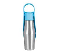 Agwuoetr Botella de Agua PortáTil para Perros - Botella de Agua de Viaje para Perros de Acero Inoxidable con Comedero para Beber, a Prueba de Fugas, Azul, 27 Onzas