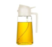 Agwuoetr Botella Dispensadora Aceite 16 Onzas para Cocina, Dispensador Aceite Oliva y Pulverizador Aceite - Botella Aceite Oliva 470 Ml - Pulverizador Aceite