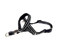 Agwuoetr Bozales para la Boca del Perro Collar Antiladridos para Perros Herramienta de Entrenamiento para Perros Transpirable Juego de Bozales de Nailon con Tiras Reflectantes, S-Negro