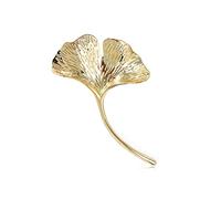 Agwuoetr Broches de Hoja de Ginkgo Elegantes Retro para Mujer Broches de Flores de Fiesta de Boda Pin BisuteríA de Moda B