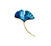 Agwuoetr Broches de Hoja de Ginkgo Elegantes Retro para Mujer Broches de Flores para Fiesta de Boda Pin BisuteríA de Moda A