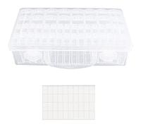 Agwuoetr Caja de Almacenamiento de 48 Compartimentos Organizador de Cuentas de Semillas Transparentes PequeñO Contenedor ExtraíBle con Tapa para Pintura de Diamantes Cuentas PequeñAs
