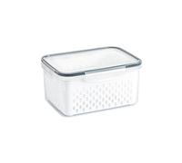 Agwuoetr Caja de Almacenamiento para Refrigerador, Organizador para Nevera, Cajas de Frutas y Verduras, Cesta de Drenaje, Contenedores de Almacenamiento, Despensa, PequeñA