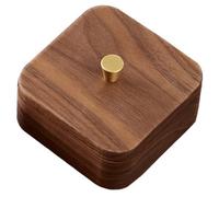Agwuoetr Caja de Hilo Dental NóRdica Simple de Nogal Negro, Caja Personalizada para el Hogar