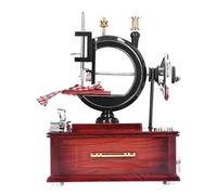 Agwuoetr Caja de MúSica con Forma de MáQuina de Coser, Mini Mecanismo de Costura de Estilo Retro Vintage, Caja Musical para DecoracióN de Escritorio