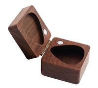 Agwuoetr Caja de PúAs de Guitarra, Estuche de Almacenamiento para PúAs de Guitarra de Nogal, Organizador para Bajo, Ukelele, Accesorios para Instrumentos Musicales, Regalos