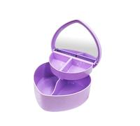 Agwuoetr Cajas de JoyeríA en Forma de CorazóN, Almacenamiento de JoyeríA de PláStico PúRpura, Cajas de JoyeríA en Forma de CorazóN Cajas de PapeleríA CajóN Caja de Maquillaje