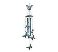 Agwuoetr Campanas de Viento de Mariposa, Campanillas de Viento de Metal Azul Al Aire Libre, Regalos de Mariposa para Mujeres Decoraciones de Mariposas, DecoracióN Al Aire Libre
