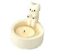 Agwuoetr Candelabro de Gatito, Portavelas de Aromaterapia para Gatos A la Parrilla, Adornos Decorativos de Escritorio, Regalos de CumpleañOs