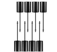 Agwuoetr Candelabros, de Adviento, Candelabros, de Adviento, Candelabro, Velas CóNicas con, 8 Piezas Negro