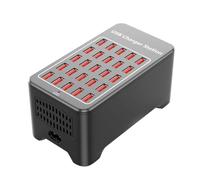 Agwuoetr Cargador USB 25 Puertos HUB 150W EstacióN de Carga RáPida de Escritorio de Pared Universal Dock para TeléFono MóVil Adaptador de Corriente Enchufe de la UE