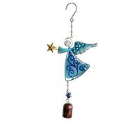 Agwuoetr CarillóN de Viento de de Metal, DecoracióN Colgante, Campanas, Campana de de ala, Campanas Colgantes Decorativas, Azul