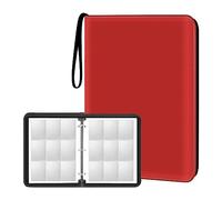 Agwuoetr Carpeta de Cartas Coleccionables de 900 Bolsillos, Carpeta de ColeccióN de Cartas de 9 Bolsillos, para Juego/FúTbol/Tarjeta de BéIsbol Roja