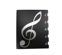 Agwuoetr Carpeta de Partituras, 60 PáGinas, Soporte/Partituras, Se Adapta a TamañO Carta A4, Carpeta de Coro Grabable y Desmontable, Color Negro