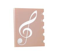 Agwuoetr Carpeta de Partituras, 60 PáGinas, Soporte/Partituras, Se Adapta al TamañO de Carta A4, Carpeta de Coro Grabable y Desmontable, Color Rosa