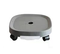 Agwuoetr Carrito con Tarima para Plantas, Soporte para Plantas con Ruedas y Recipiente de Agua, Plataforma Rodante para Macetas, Maceta Redonda con Rollo, Gris