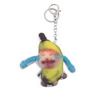 Agwuoetr CC-Crying Banana Cat, Colgante de Felpa MuñEco de PláTano- con Bolsa de Sonido Colgante Divertido Regalos para CompañEros de Clase para NiñOs