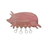 Agwuoetr Cerdito Escultura de Pared Tablero Colgante Colgante DecoracióN Llave Gancho de Puerta