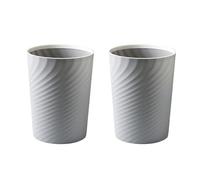 Agwuoetr Cesta de Basura Pequeña de Plástico, Cesta de Contenedor de Basura para Baños, Cocinas, Oficinas, Dormitorios, (Gris)