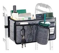 Agwuoetr Cesta para Andador Ravmix Bolsa de Accesorios para Andador con Portavasos Cesta para Andador para Andador Plegable Bolsa de Almacenamiento Manos