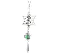 Agwuoetr CinéTico Colgante de Nieve Viento Spinner Sun Catcher 3D Espiral Jaula Bola Campanas de Viento Cristal Prisma Colgante