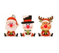 Agwuoetr Colgante de áRbol de Navidad, Colgante PequeñO Brillante, Arreglo de Escena, Decoraciones NavideñAs de Papá, MuñEco de Nieve y Ciervo