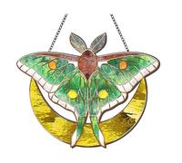 Agwuoetr Colgante de Luna EspañOla, Colgante de Ventana de AcríLico TeñIdo, DecoracióN de Pared de Mariposa para Amantes de Las Mariposas, Regalo de InauguracióN de la Casa S A
