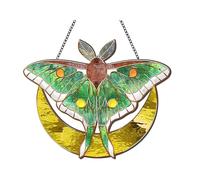 Agwuoetr Colgante de Luna EspañOla para Colgar en Ventana de AcríLico TeñIdo, DecoracióN de Pared de Mariposa para Amantes de Las Mariposas, Regalo de InauguracióN de la Casa, L A