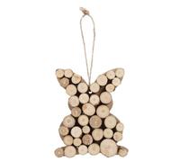 Agwuoetr Colgante de Madera, Cartel de Madera Colgante de Pascua, Adorno de Pascua, Conejo de Madera Sin Terminar