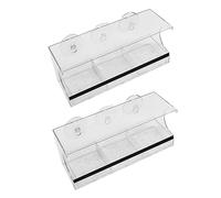Agwuoetr Comedero para PáJaros con Ventana de 2 Piezas con Ventosa, Comedero para PáJaros con Ventana Transparente para Exteriores, Casa para PáJaros Transparente, DecoracióN de JardíN
