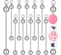 Agwuoetr con Cuentas con Cuentas en Suministros para Hacer Cadena de Barra de Metal con Cuentas para Colgantes DIY JoyeríA