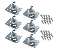 Agwuoetr Conector de Entrada de Guitarra Cuadrado de 6 Piezas, Placa de Conector de Salida de Guitarra, Conector de Conector de Bajo, Accesorios de Piezas de Guitarra EléCtrica Plateados