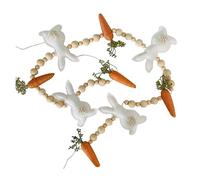 Agwuoetr Coronas de Halloween, Pancarta de Pascua Guirnalda de Conejito Guirnalda de Zanahoria DecoracióN de Zanahoria, Colgante de Guirnalda con Cuentas de Zanahoria