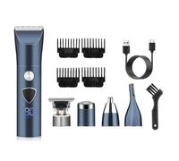Agwuoetr Cortadora de Barba para Hombres Cortadora de Cabello EléCtrica InaláMbrica para el Cuidado de Hombres Kit 5 en 1 Cortadora de Cabello, Cortadora de Bigote y Nariz